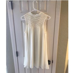 White flowing dress from Dillard’s